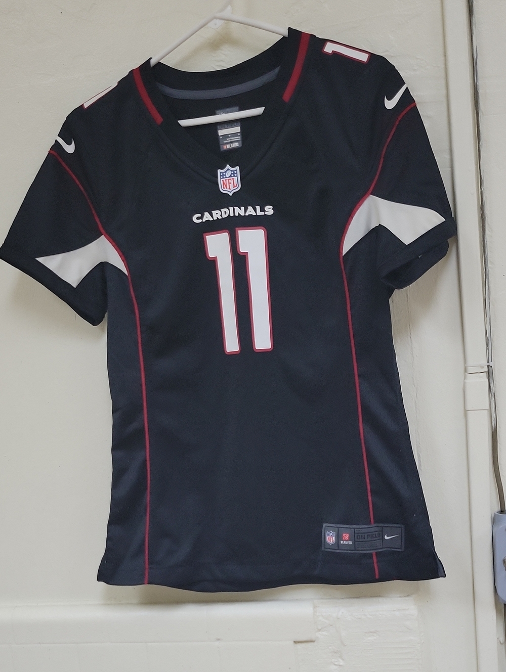 Playera Nike Women's Cardinals #11 Navy Jersey with White and Red Accents
